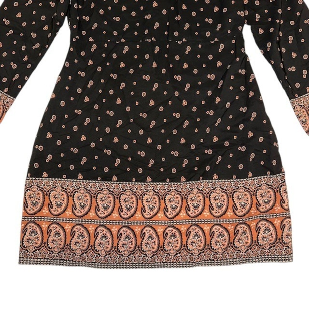 Abercrombie & Fitch Women's Paisley Long Sleeved Keyhole Dress Size Med - Picture 6 of 16
